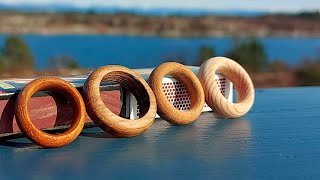 Make A Wooden Ring With A Dremel  Simple Tools [upl. by Ailem]