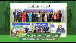 DGII recibe certificaciones ISO Antisoborno y Cumplimiento [upl. by Ruberta]