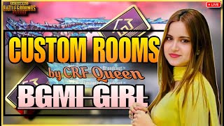 Bgmi live custom room  Bgmi live  girl gamer join with team code bgmi livestream pubg [upl. by Gnim]