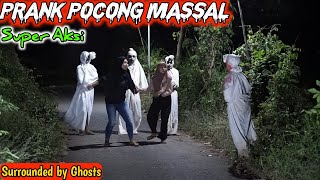 Prank Pocong Massal Fresh Edition  Prank Terbaru Bikin Ngakak  Surrounded by Ghost [upl. by Mosera]