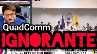 PART 2  QUADCOMM MEMBERS MGA IGNORANTE CONG ACE BARBERS HALATANG IRO NI CONG ROMUALDEZ [upl. by Findlay]