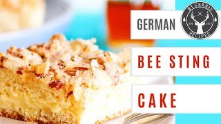 German Bee Sting Cake Recipe  Bienenstich ✪ MyGermanRecipes [upl. by Ahcropal]