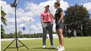 Rory McIlroy and Amanda Balionis share embrace when cameras are switched off [upl. by Moule]