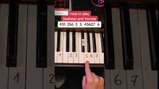 Sadness and Sorrow easy piano tutorial shorts [upl. by Christyna538]