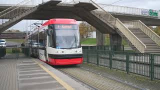 Poland Gdańsk tram 1 ride from Politechnika SKM to Bajana [upl. by Liz]