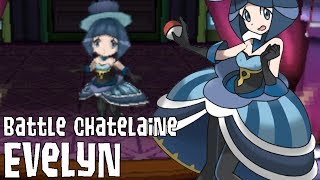 Double Battle Chatelaine Evelyn  Battle Maison Leader 2  Pokemon X and Y [upl. by Airednaxela]