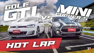 GOLF GTI VS MINI COOPER S DUELO AMBOS ORIGINAIS NA HOTLAP NO CIRCUITO PALADINO  DRIVING DREAMS 25 [upl. by Pessa97]