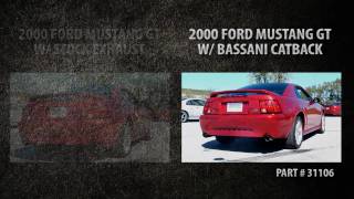 Bassani Catback vs Stock Exhaust  19992004 Ford Mustang GT [upl. by Mungo483]