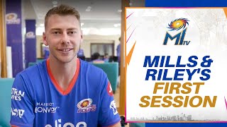 Tymal Mills amp Riley Merediths first training session  Net Set Go  Mumbai Indians [upl. by Brand]