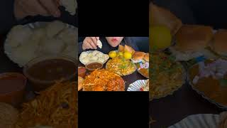 ASMR EATING INDIAN STREET FOOD DAHI PORIPANI PORISAMOSAPANEER MASALASPICY NOODLES BIG BITES [upl. by Itch]