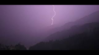 Nonstop thunderstorm at Airolo Ticino 2930 June 2024 Part 2 [upl. by Aihtnys]