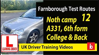 Driving test routes Farnborough Part 12 north camp A331  driving TESTROUTES car [upl. by Shaylyn]