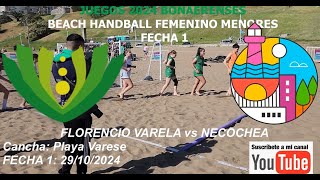 BEACH HANDBALL  FCIO VARELA vs NECOCHEA 29 11 2024 [upl. by Balthazar854]