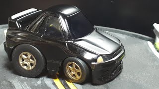 Tooned Nissan Skyline GTR BNR32 Initial D R32 by ChoroQ w3D printed wheelswap pullback [upl. by Roby]