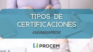 Tipos de Certificaciones 🏆 aprendeconprocem [upl. by Noyrb]