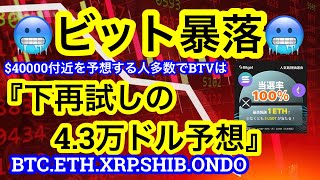 【ビットコインは50000割れからの反発❗️】リスク資産の大暴落から1日😱反発するも続くのか⁉️BTV的には1回で終わるとは思わぬが😑 [upl. by Muiram439]