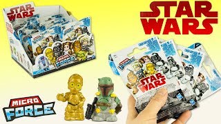 Star Wars Micro Force Figurines Pochettes Surprise Série 1 Complète Hasbro Jouet Toy Unboxing [upl. by Ahsiekin]