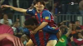 Messi 1st Goal With FC Barcelona VS Albacete  HD 20042005 [upl. by Enileuqkcaj]