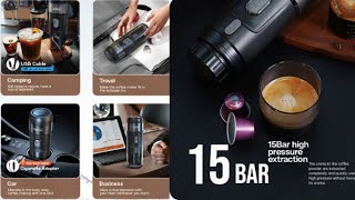 ✅La Mejor Cafetera Portátil Compatible con Capsulas Nespresso☕️Maquina de Cafe Espresso [upl. by Htedirem]