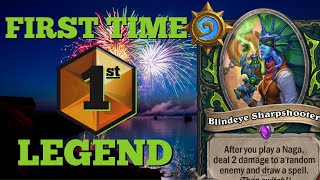 FIRST TIME LEGEND  Aggro Naga Demon Hunter  Hearthstone [upl. by Airtap610]