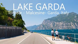 4K Scenic Drive along Lake Garda East Shore  Torbole to Garda Italy [upl. by Kano205]