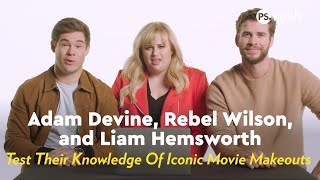 Liam Hemsworth Rebel Wilson amp Adam Devine Test Their Knowledge Of Iconic Movie Makeouts  POPSUGAR [upl. by Nedyarb10]