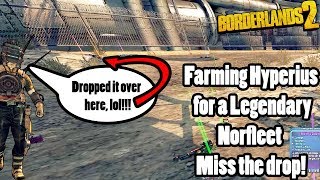 Borderlands 2 Bore Killing Hyperius for a new Norfleet get a drop [upl. by Acalia410]