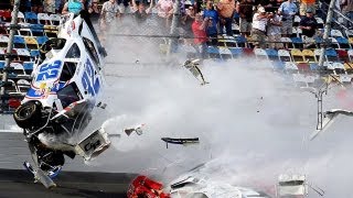 A TERRIFIC NASCAR 2013 CAR RACE CRASH Daytona 2013 Injures Fans [upl. by Randell610]