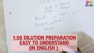 150 dilutionwhy need this dilution2 easy methods to preparation dilutioneasy to learn in english [upl. by Gerik]