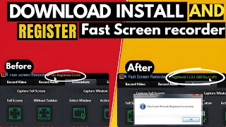 How to Register Fast Screen Recorder 🤫 Best Screen Recorder for PC 🤑 yt viralvideo [upl. by Olcott]