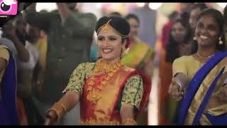 Kattu Payale song  Wedding Harshini bride dance 😍 [upl. by Airrat]