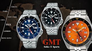 🔥SEIKO 5 SPORT GMT🔥 รีวิวกระชับเข้าใจง่าย รุ่น SSK001K1 SSK003K1 SSK005K1 [upl. by Ojybbob942]