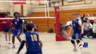 Pawtucket sweeps North Providence in Div III boys volleyball [upl. by Apgar65]