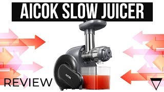 AICOK ❤️ Slow Masticating Juicer InDepth Review  See 🥭🍓 🍏🍍🍇🍊 🥕🥬 [upl. by Guglielma]