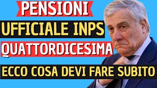 ATTENZIONE PENSIONI 14ESIMA ECCO COSA CAMBIA DA QUESTANNO PER RICEVERLA NOVITA ESEMPI IMPORTI [upl. by Annalla818]