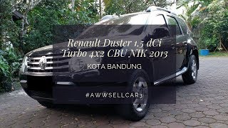 Jual Mobil Renault Duster 15 dCi Turbo 4x2 MT CBU NIK 2013 Pemakaian 2014  AWWSellCar3 [upl. by Ydor]