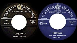 Sleep Walk  Santo amp Johnny 1959 amp Sleep Walk  Betsy Brye 1959 [upl. by Leirbma]