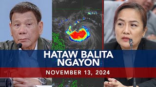 UNTV Hataw Balita Ngayon  November 13 2024 [upl. by Sobel839]