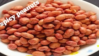 How to Make Spicy Peanuts at Home  Fried Peanuts Recipe [upl. by Joacima382]