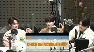 Straykids reaction to jhope chicken noodle soup feat BeckyG mv [upl. by Eimareg]