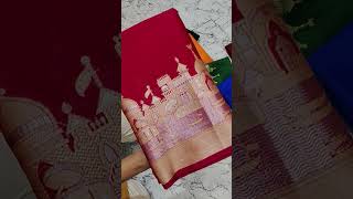 Banarasi Ganga Ghat Saree Book Fast Your Odar Booking Nambar 6393099502 ghat saree banarassarees [upl. by Aehtna101]