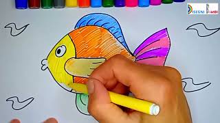 Come disegnare a mano libera per bambini un pesce [upl. by Adiana153]