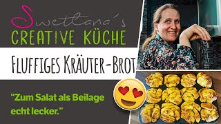 Fluffiges KräuterBrot selbstgemacht  Perfekt zum Salat oder als Beilage [upl. by Laurette9]