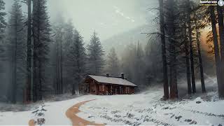 Intense Winter Storm in Forest Cozy Cabin  Howling Wind amp Blizzard Sounds for Deep Sleep [upl. by Naginarb698]