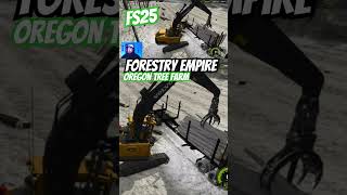 Oregon Tree Farm  Forestry Empire  Loading trees with The Volvo Excavator loader FS25 [upl. by Lellih]