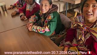 PVH with Peruvian street kids doing spleen Arm Test and inviting then for lunch 😋 😄 [upl. by Hal]