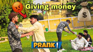 Giving money prank gone wrong 🤬  mix plate prank [upl. by Aekal]