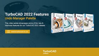 TurboCAD 2022 New Features Undo Manager Palette [upl. by Halbert]