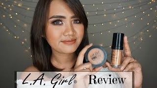 Cleoputri Review  LA GIRL PRO COVERAGE FOUNDATION amp POWDER Bahasa  Cleoputri [upl. by Hussar256]