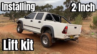 Installing 2 Inch Fullcrum Lift Kit Holden Rodeo Colorado  Dmax [upl. by Emmanuel]